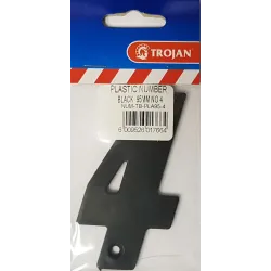 Number Plastic Small Black 95mm No. 4,  - Cashbuild