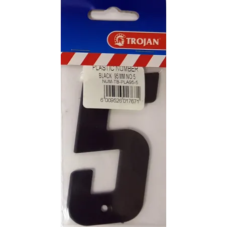 Number Plastic Small Black 95mm No. 5,  - Cashbuild