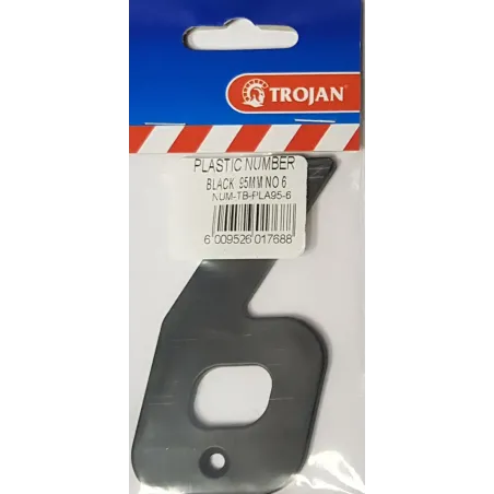 Number Plastic Small Black 95mm No. 6,  - Cashbuild