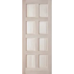 Door Mixed Timber 8 Panel Flat,  - Cashbuild