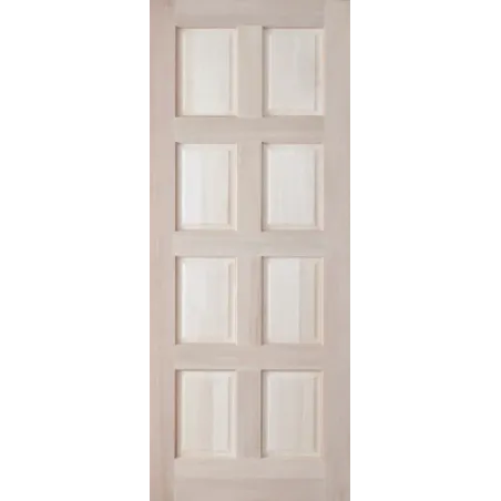 Door Mixed Timber 8 Panel Flat,  - Cashbuild