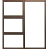 1800 X 1800 Bronze Aluminium Window Frame, Clear Glass