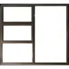 Window Frame Aluminium 28-PTT2418  Left Hand 2.4X1.8 Bronze