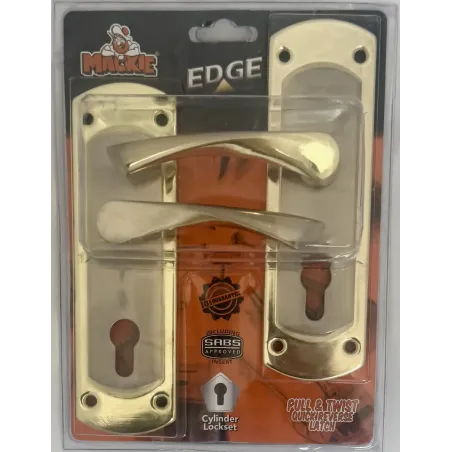 Mackie Ashton Brass Plated & Cylinder Lockset