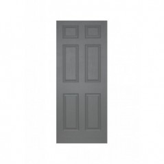 Deep Moulded Pre-painted Light Duty Interior Tudor 6 Panel Grey Door