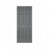 Deep Moulded Pre-painted Light Duty Interior Tudor 6 Panel Grey Door