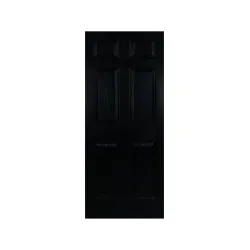 Deep Molded Pre-Painted Light Duty Interior Tudor 6 Panel Black Door,  - Cashbuild