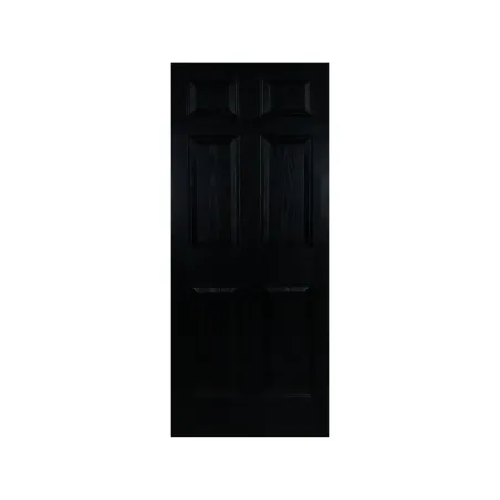Deep Molded Pre-Painted Light Duty Interior Tudor 6 Panel Black Door,  - Cashbuild