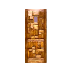 Door Wood Rustic Wth Glass,  - Cashbuild