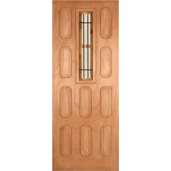 Wooden Door Hardwood San Martino Half Security,  - Cashbuild