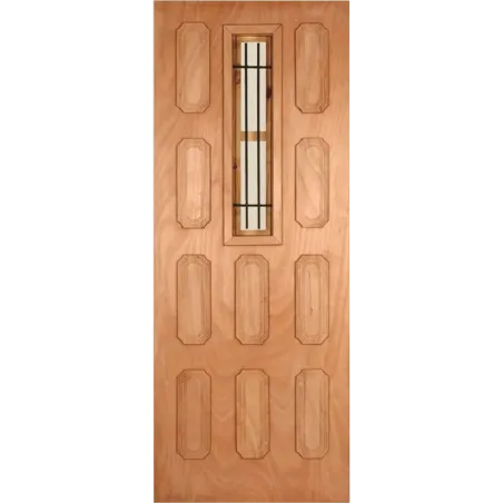 Wooden Door Hardwood San Martino Half Security,  - Cashbuild