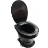 Pedestal And Toilet Seat Black,  - Cashbuild
