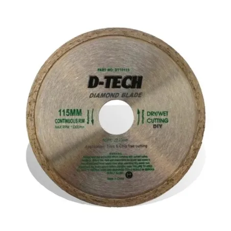 Diamond Blade Continuous Rim 115X22.23,  - Cashbuild