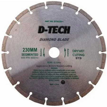 Diamond Blade Segmented Std 230X22.23,  - Cashbuild