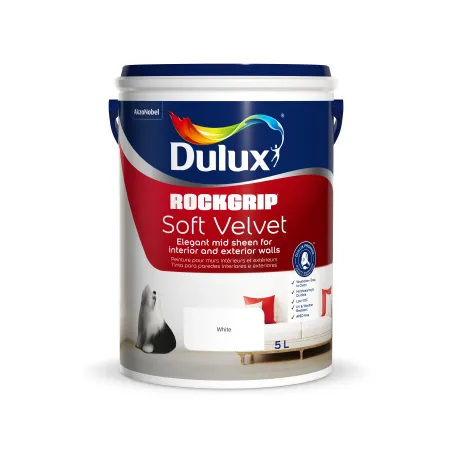 Dulux Rockgrip Soft Velvet 5L White, DULUX - Cashbuild