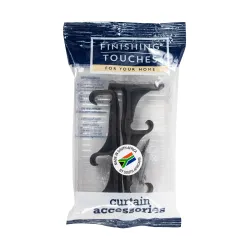 Black Curtain Track Double Plastic Brackets