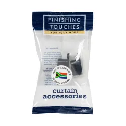 Black Curtain Track Glider Push On End Stops