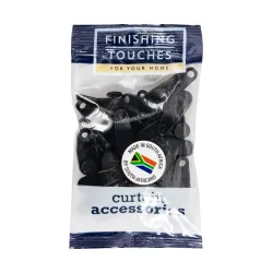 Black Curtain Track Gliders - 80 Pack