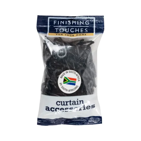 Black R6 Curtain Track Hooks - 40 Pack