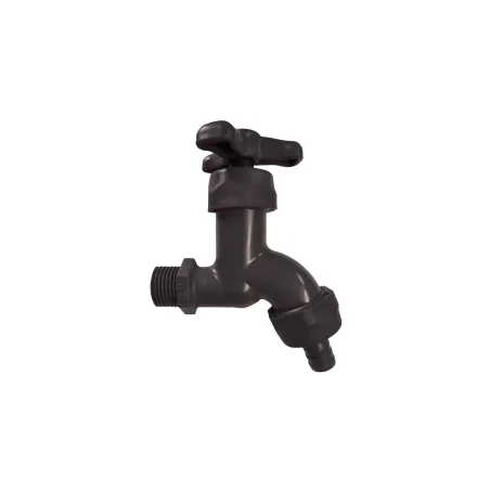 Rhino Plastic Hose Bib Tap 15Mmx3/4In Black