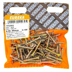 Eureka Cut-Scr Full Thr Yp 4.0X 30mm Quantity:100, EUREKA - Cashbuild