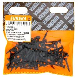 Eureka Drywall Screw 3.5X 25mm 6 Quanitity:100, EUREKA - Cashbuild