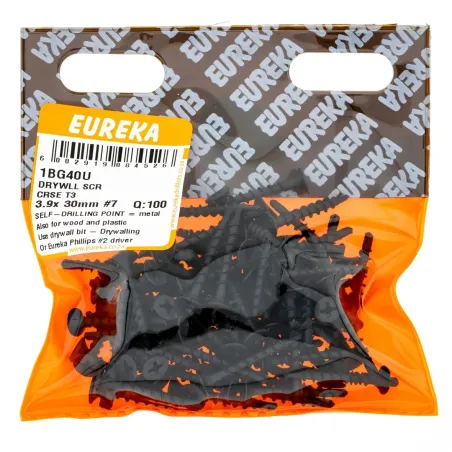 Eureka Drywll Scr Crse T5 3.9X 30mm 7 Quantity:100, EUREKA - Cashbuild