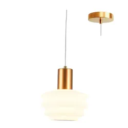 Pendant Beehive Sng Wht Brass Led 6W El,  - Cashbuild