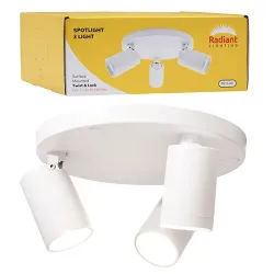 Spotlight 3Lt Plate Surface Gu10 Wht R,  - Cashbuild