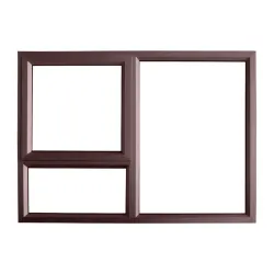 1500 X 900 Bronze Aluminium Window Frame, Clear Glass,  - Cashbuild