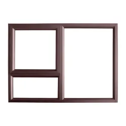 1500 X 900 Bronze Aluminium Window Frame, Clear Glass,  - Cashbuild