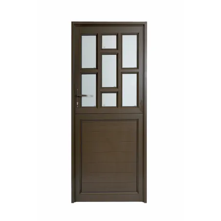 900 X 1200 Aluminium Bronze Stable Door 7 Panel Obscure Glass,  - Cashbuild