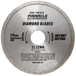 Diamond Blade Cont. Rim 115X22.22 Pinnac