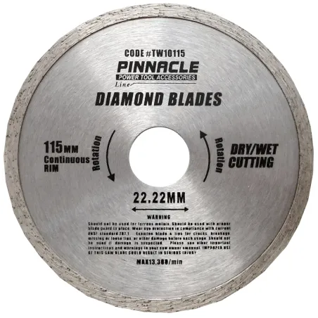 Diamond Blade Cont. Rim 115X22.22 Pinnac