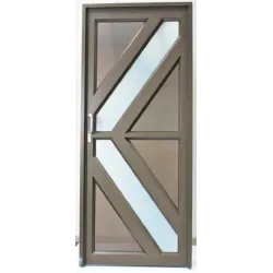 Door Aluminium Hinged 890 X 2090 Valencia Bronze,  - Cashbuild