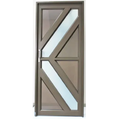 Door Aluminium Hinged 890 X 2090 Valencia Bronze,  - Cashbuild