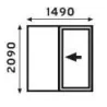 Sliding Door Aluminium Bronze 1.5X2.1,  - Cashbuild