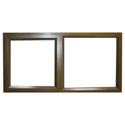 Window Frame Aluminium Pt126 Bronze Clear Left Hand,  - Cashbuild
