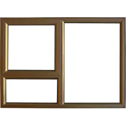Window Frame Aluminium Pt129 Bronze Clear Left Hand,  - Cashbuild