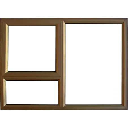 Window Frame Aluminium Pt159 Bronze Clear Left Hand,  - Cashbuild
