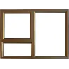 Window Frame Aluminium Pt159 Bronze Clear Left Hand,  - Cashbuild