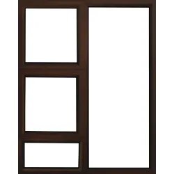 Window Frame Aluminium Ptt 1215 Bronze Clear Left Hand,  - Cashbuild