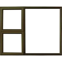Window Frame Aluminium Ptt1512 Bronze Clear Left Hand,  - Cashbuild