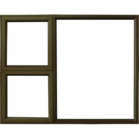 Window Frame Aluminium Ptt1512 Bronze Clear Left Hand,  - Cashbuild