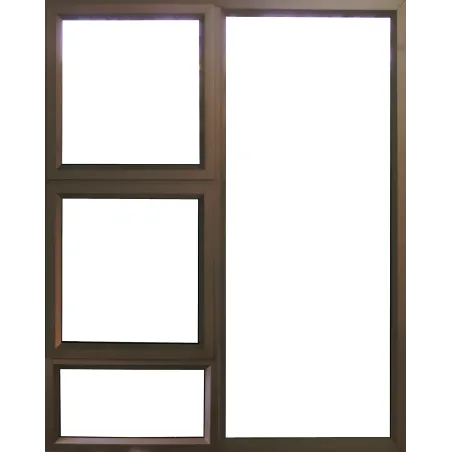 Window Frame Aluminium Ptt1515 Bronze Clear Left Hand,  - Cashbuild