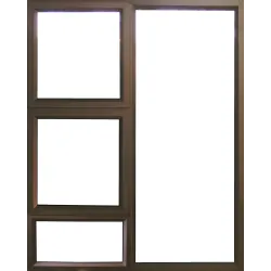 Window Frame Aluminium Ptt1818 Bronze Clear Left Hand,  - Cashbuild