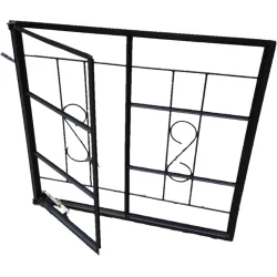 Window Frame Steel C2H Burglar Bar B1mm Left Hand,  - Cashbuild