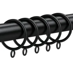 Curtain Rings Matt Black Quantity:5,  - Cashbuild