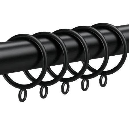 Curtain Rings Matt Black Quantity:5,  - Cashbuild