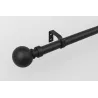 Curtain Rod & Ball Single 2.0m Matt Black